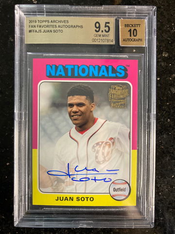 2019 Topps Archive Juan Soto Fan Favorites Auto