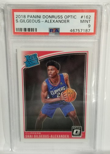 2018 Shai Gilgeous Alexander Panini Donruss Optic PSA 9