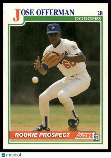 1991 Score Jose Offerman #343
