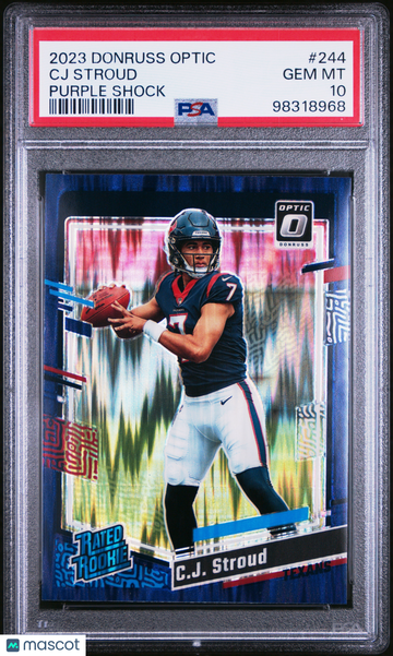 2023 Panini Donruss Optic CJ Stroud #244 Purple Shock PSA 10