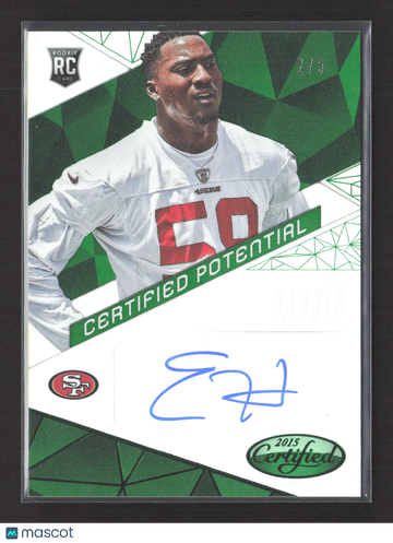 2015 Panini Certified Certified Potential Eli Harold #CP-EH Green Emerald RC