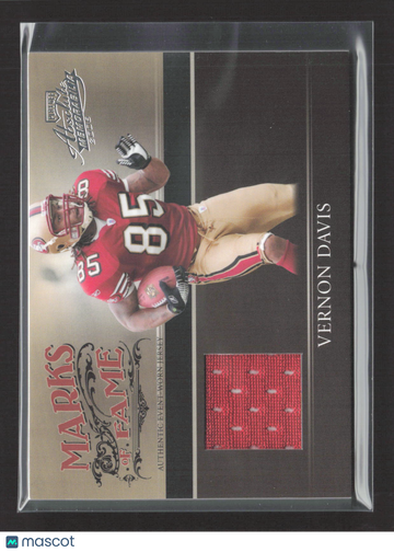 2006 Playoff Absolute Memorabilia Marks of Fame Vernon Davis #MF-37 Authentic Event-Worn Jersey