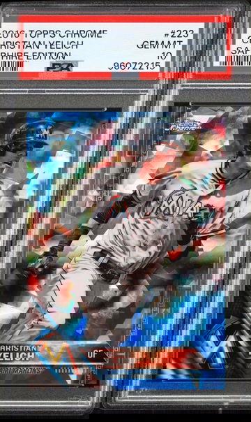 2016 Topps Chrome Sapphire Christian Yelich #223 /250 PSA 10 Gem Mint