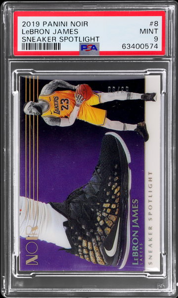 2019 Panini Noir Lebron James Sneaker Spotlight PSA 9