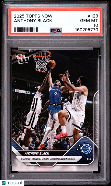 2025 Topps Now Anthony Black #129 PSA 10