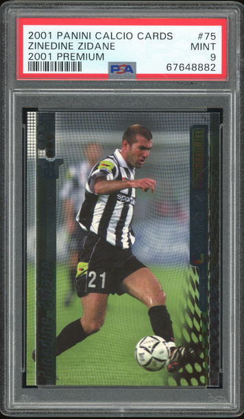 2001 Panini Calcio Zinedine Zidane PSA 9 POP 1 None Higher