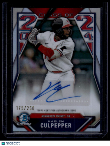 2024 Bowman Draft Kaelen Culpepper #C24-KC Class of 2024 Autographs SN AU