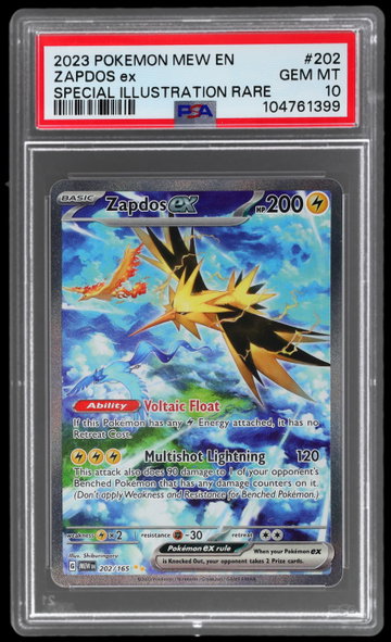2023 Pokemon Scarlet And Violet 151 Zapdos EX Special Illustration Rare PSA 10