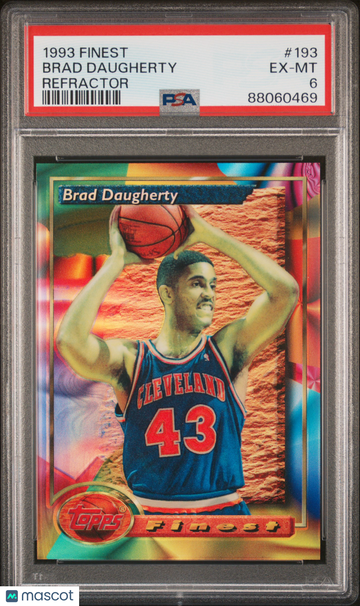 1993 Finest Brad Daugherty #193 Refractor PSA 6