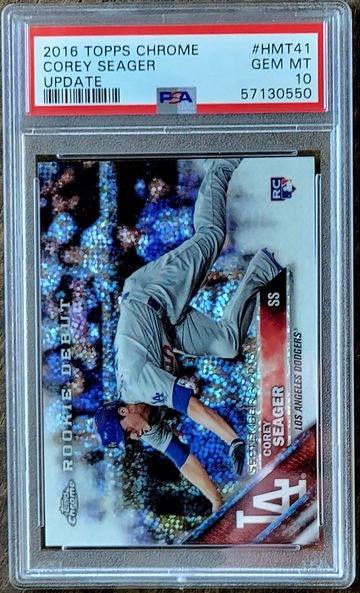 2016 COREY SEAGER Topps Chrome Update PSA 10 GEM MINT Rookie RC #HMT41