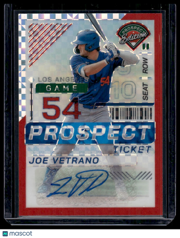 2024 Panini Prizm Prospect Edition Joe Vetrano #47 Red Power Holo /99 Autograph Panini Authentic