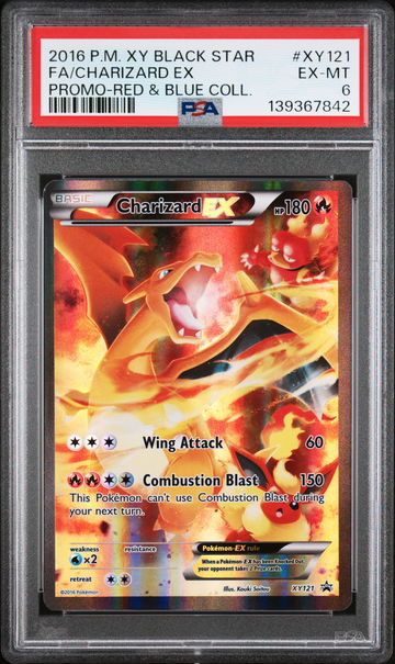 2016 Pokemon XY Black Star Promo Red and Blue Collection Charizard Ex #XY121 PSA 6