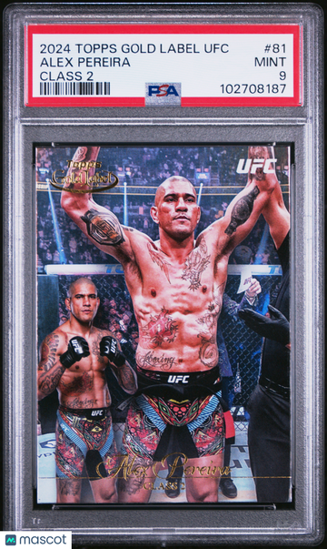 2024 Topps Gold Label UFC Alex Pereira #81 Class 2 PSA 9