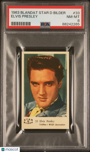 1963 Blandat Star D Bilder Elvis Presley #33 PSA 8