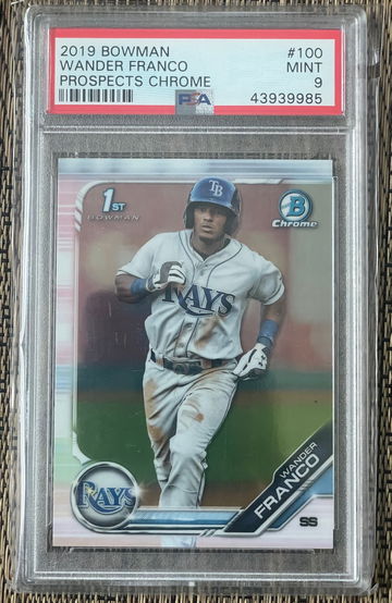 2019 Bowman Chrome Wander Franco Prospects #100 PSA 9 BCP-100