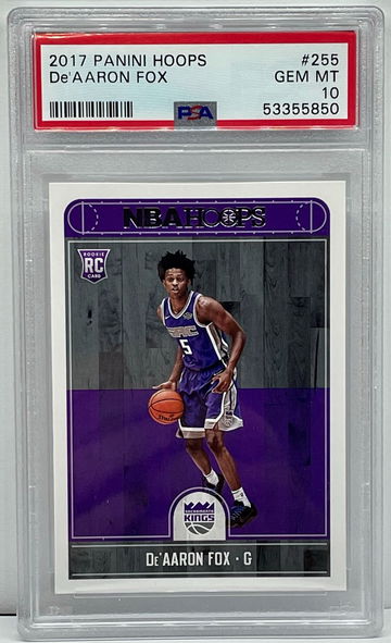 2017 NBA Hoops De'Aaron Fox PSA 10