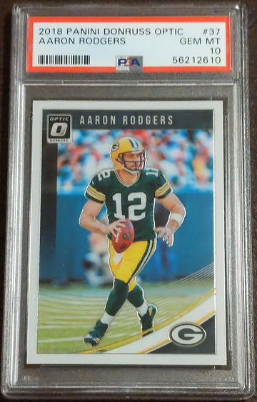 2018 Donruss Optic, #37, Aaron Rodgers, PSA 10