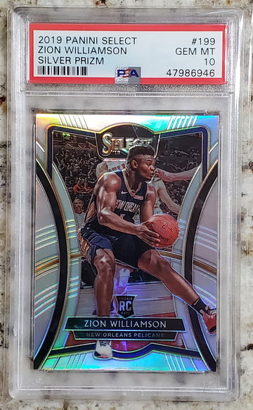 2019 Select Silver Prizm ZION WILLIAMSON #199 PSA 10 PREMIER LEVEL