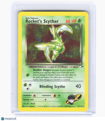 Gym Heroes Rocket's Scyther Holo Rare #13