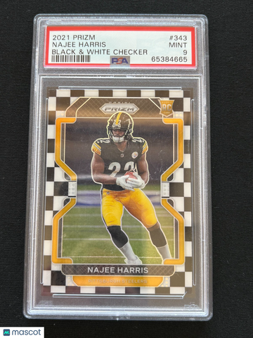 2021 Panini Prizm Najee Harris #343 Prizm Rookie PSA 9