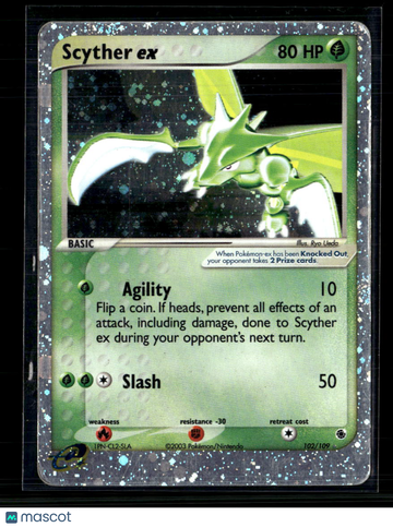 2003 EX Ruby & Sapphire Scyther EX Holo Rare #102/109
