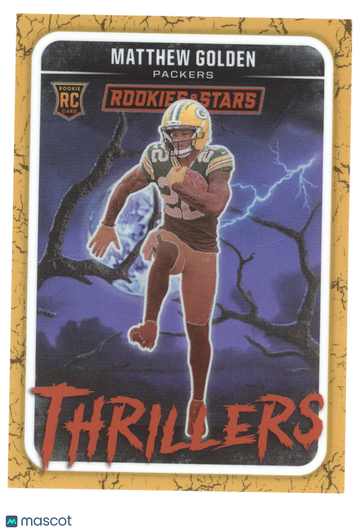 2025 Panini Rookies & Stars Prizm Thrillers Matthew Golden #15 Gold /10 RC