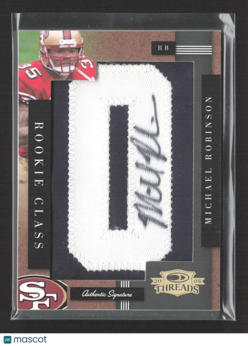 2006 Donruss Threads Michael Robinson #227 Nameplate Patch Authentic Signature