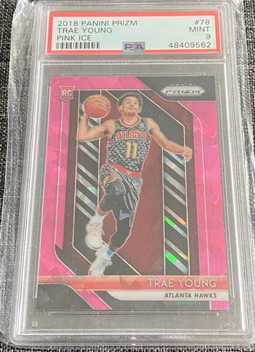 2018-19 Trae Young Prizm Pink Ice RC PSA 9