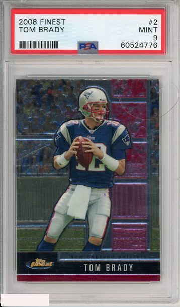 2008 FINEST TOM BRADY #2 NEW ENGLAND PATRIOTS PSA 9 MINT