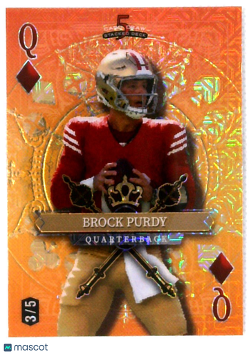 2024 Wild Card 5 Card Draw Stacked Deck Brock Purdy #SDPD-BPN /5