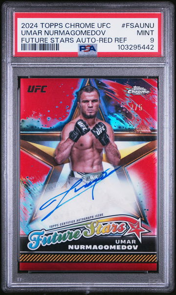 2024 Topps Chrome #FSAUNU Umar Nurmagomedov Future Stars /5 PSA 9