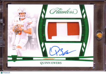 2025 Panini Flawless Collegiate Quinn Ewers #RPAH-QES Emerald /5 Patch