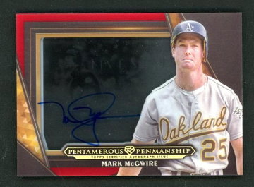 2023 Topps PP-MM Mark McGwire Pentamerous Penmanship 1/1 Oakland Athletics Auto