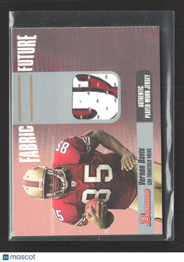 2006 Bowman Fabric of the Future Vernon Davis #FF-VD Authentic Player-Worn Jersey