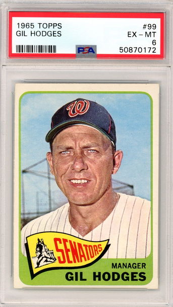 1965 Topps Gil Hodges PSA 6 EX-MT
