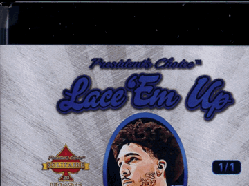 2023 President's Choice Solitaire 2.0 Update Lace 'Em Up LiAngelo Ball /1 Game-Used Lace Memorabilia