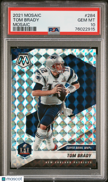 2021 Panini Mosaic Tom Brady #284 PSA 10