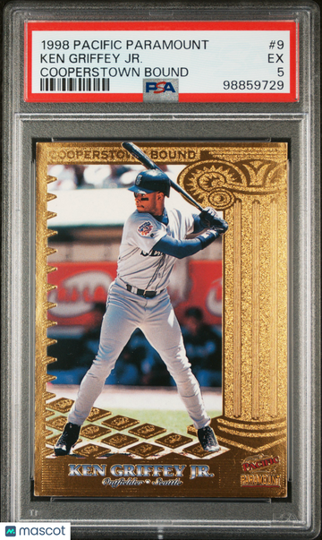 1998 Pacific Paramount Cooperstown Bound Ken Griffey JR. #9 PSA 5
