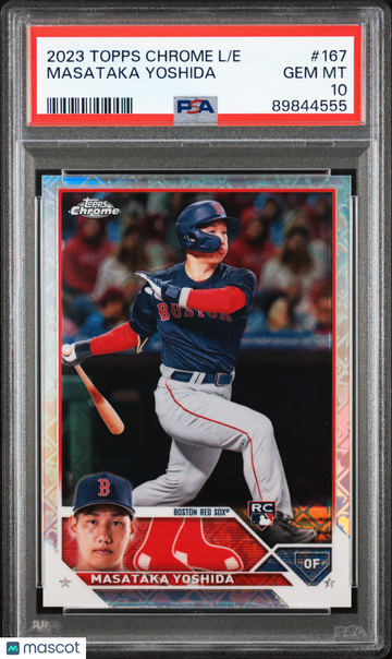 2023 Topps Chrome Logofractor Edition Masataka Yoshida #167 Rookie PSA 10