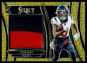 2023 Panini Select Swatches Gold Prizm Tank Dell #SWA-NTD RC Patch /10