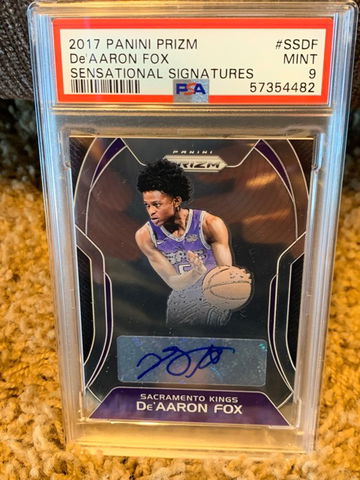 Psa 9 2017 Prizm De’aaron Fox sensational signatures