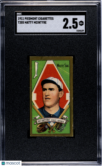 1911 Piedmont Cigarettes (T205) Matty Mcintyre SGC 2.5