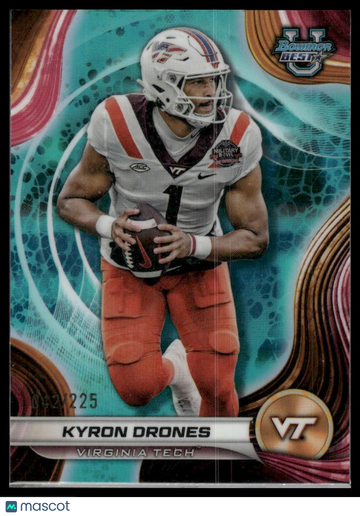 2024 Bowman University Best Kyron Drones #52 Aqua Refractor /225 SN