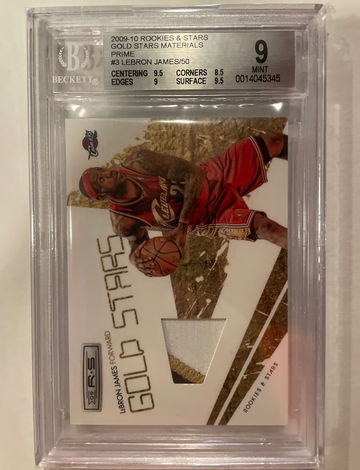 2009-10 Rookies and Stars Lebron James Gold Stars Prime Materials 27/50 SSP GAME USED