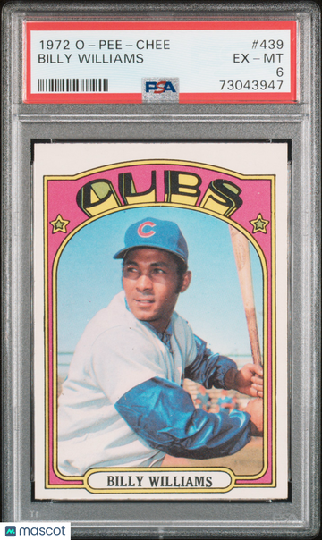 1972 O-Pee-Chee Baseball Billy Williams #439 PSA 6