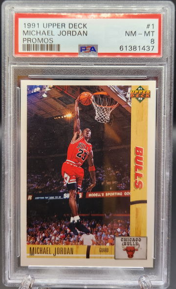 Michael Jordan 1991 Upper Deck Promos PSA 8