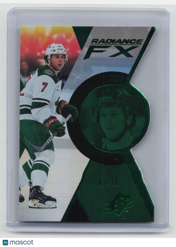 2023-24 Upper Deck SPx Radiance FX Brock Faber #RFX-85 Green /10 Rookie Short Print