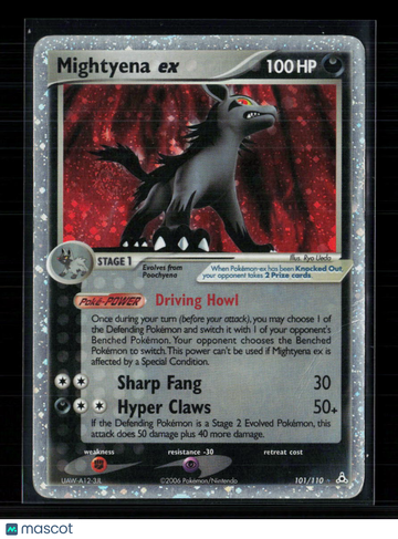 2006 EX Holon Phantoms Mightyena EX Holo Rare #101/110