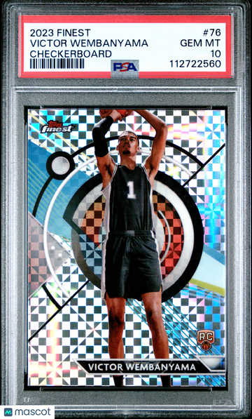 2023 Topps Finest Victor Wembanyama #76 Checkerboard PSA 10