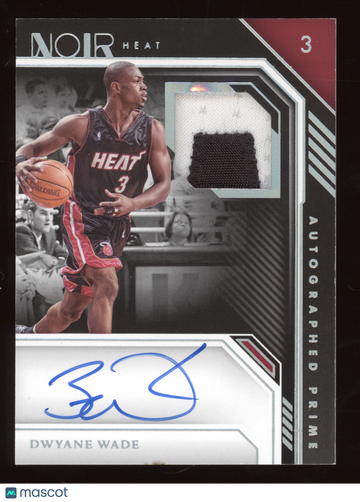 2022 Panini Noir Dwyane Wade #APC-DWY White Box 1 of 1 Autographed Prime